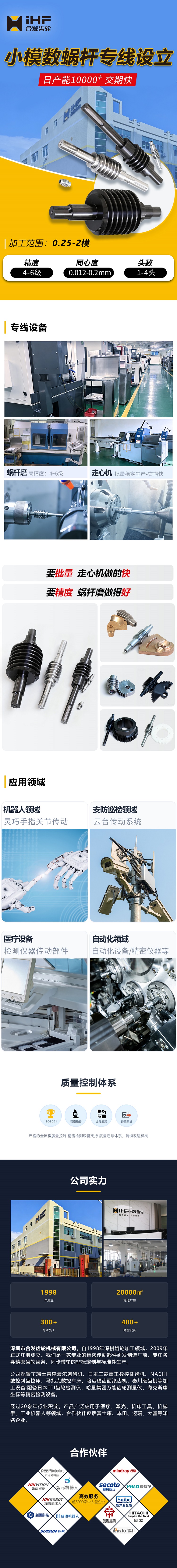   合發(fā)齒輪：小模數(shù)蝸桿專線設(shè)立，日產(chǎn)能10000+交期快